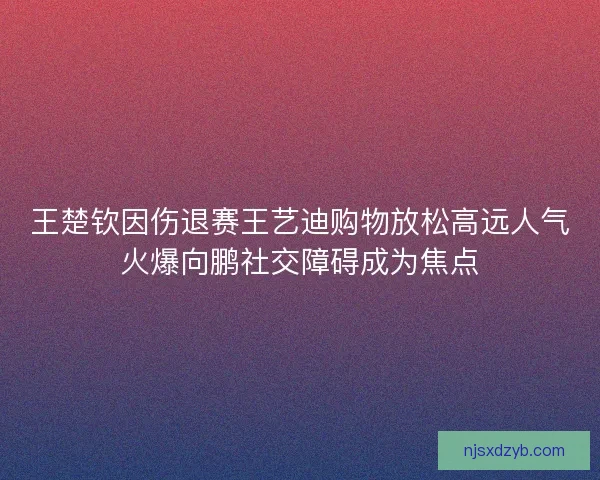 王楚钦因伤退赛王艺迪购物放松高远人气火爆向鹏社交障碍成为焦点